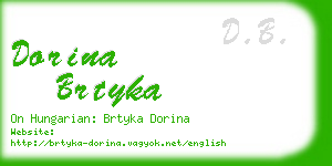 dorina brtyka business card